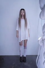 クラウディ Tシャツ ワンピース (White)