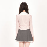 PETITE LAYERED WINTER BLOUSE - PINK