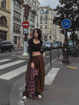 Bit Deep U-Neck Ribbed Crop Long Sleeve