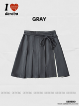 drawstring side pleats pleats skirt