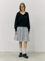 TUTU MIDI SKIRT GRAY