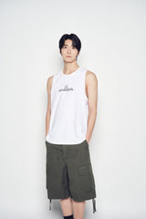 25SS ラウンディングシンボルロゴスリーブレス ホワイト