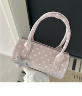 Y2K Polka Dot Mini Boston Top Handle Crossbody Bag