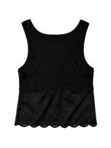 LACE SHORT SLEEVELESS [BLACK]