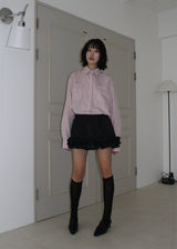 STRIPE FRILL SHIRT