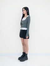 Claire top (Charcoal)