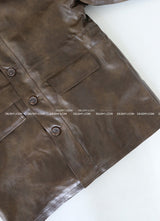 String Leather Dumble Half Coat