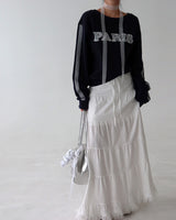 Lace Choker Muffler Set Cropped Sweatshirt