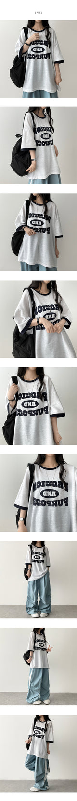 Tello color overfit short sleeve tee