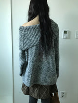 ヘッジオフショルダーニット(3color)