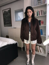 Suede harrington Jacket 