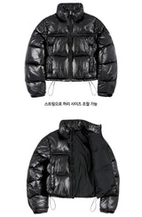 Glossy Eco-Puffer Short Padding Jumper