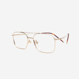 Knouun スクエアコンビツーブリッジメガネ ASCENT GD