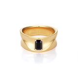 SAND DUNE STONE RING (ONYX) (GOLD)