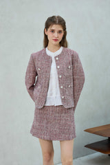 CHERISH TWEED SKIRT PANTS / RED