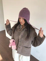 ヘアリーショーティーキルティドコート (2color)