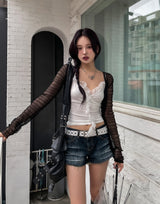 Liv Unbalance Lace Wrap Crop Sleeveless