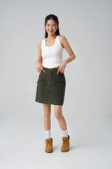 (W) over-pocket skirt