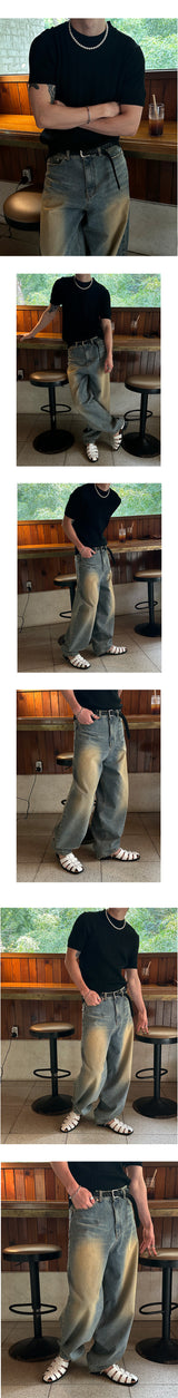 [BASIC ITEM] Cable round neck half knit(4color)