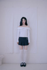 Plum Pleats Skirt (Black)