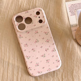 フラワー ドット パターン ソフト iPhone ケース