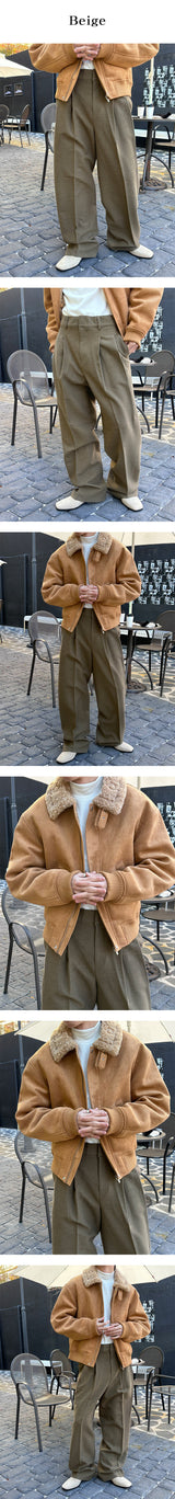 [F/W] ブレンドツータックウールスラックス(2color)