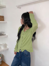Kiho Round Boucle Summer Cardigan