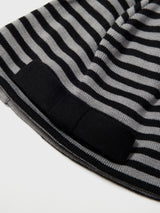 SOFT BOW BEANIE STRIPE GREY