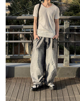 スリムフィットリブ UネックショートスリーブTシャツ