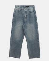 Seyu Back-Point Washed Denim Pants