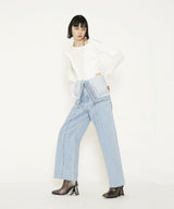 COVERALLS WIDE DENIM PANTS