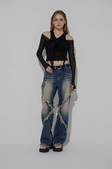 DOUBLE SLEEVELESS TOP