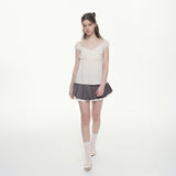 Angel Wrap Blouse - CREAM ROSE