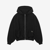 Oversized Full Zip Hoodie - Black