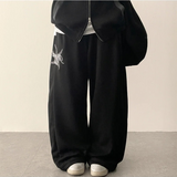 Rosé Star Embroidered String Wide Pants
