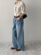 Bron Stripe Linen Loose Fit Shirt