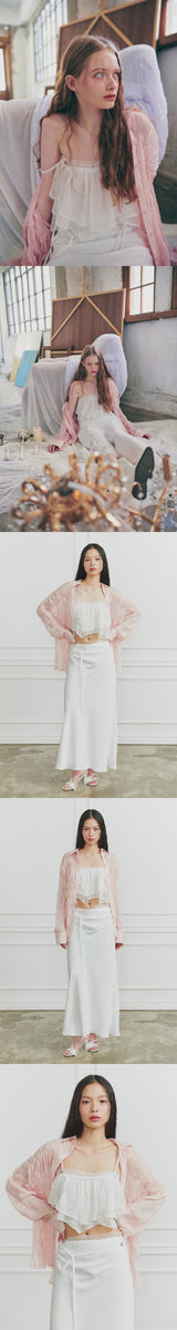 MEMORY SHIRRING SHIRT pink
