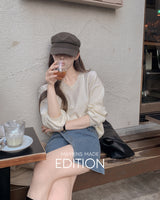 【MADE】Vネックニット