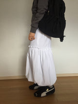 パンプキンナイロンロングスカート