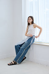 DOT LACE WRAP SKIRT
