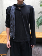 Niel Slub Roll-up Henley Long-Sleeve 3C