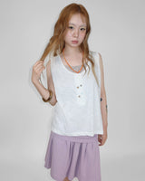 MORE BUTTON SLUB CAMI