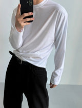 Basic crop long sleeves(4color)