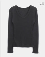 Ryudi Slim Wool ribbed V-neck knit