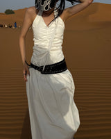 Belt drapping dress