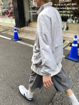 Two tuck wide banding half pants 2C