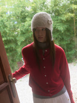 Clover Broach Beanie - L/Grey