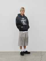 Vintage Oil Washed Hoodie (Black)