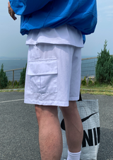 Liu Washing Cargo Banding Shorts