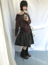 Lenny Shirring High-Neck Knitwear